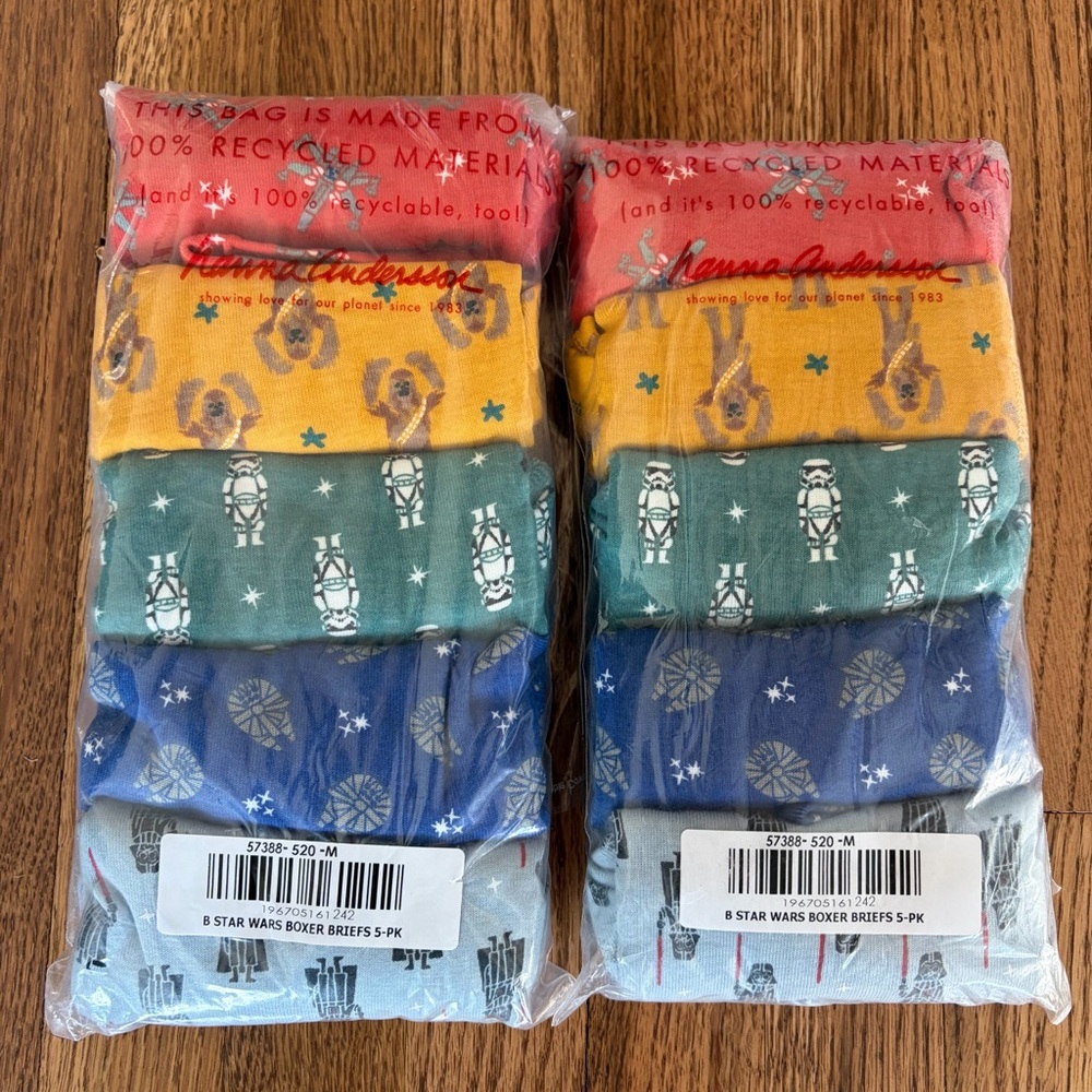 Hanna Andersson Star Wars Boxer Briefs - Medium -  Two 5-packs